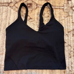 lululemon athletica Black Fitted Crop Bustier Tank